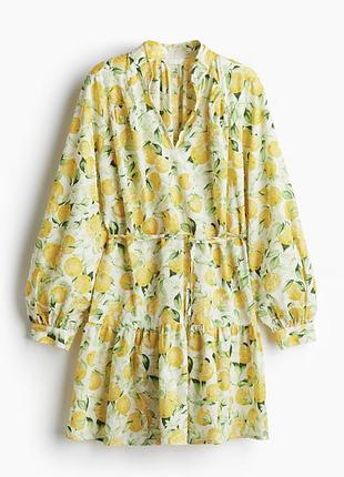 Бавовняна сукня з лимонами h&m плаття