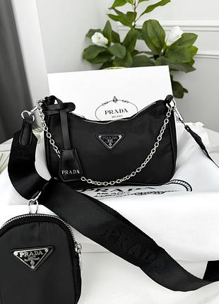Сумка жіноча prada люкс якість чорний