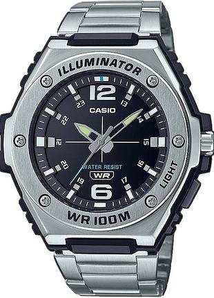 Часы мужские casio timeless collection mwa-100hd-1avef водозащита 100 м с подсветкой чёрный циферблат