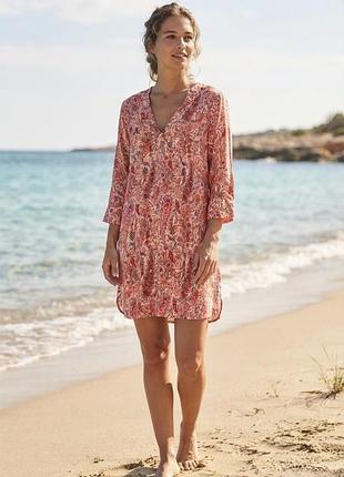 Легка літня сукня із четвертним рукавом zara s m
