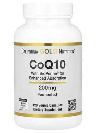 California gold nutrition coq10 with bioperine 200 mg 120 вегетарианских капсул