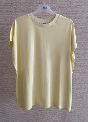Жіноча футболка globus essentials бавовна + модал, жовта, oversize, l