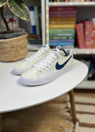 Nike blazer court white кеди кросівки найк блазер корт котонові