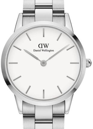 Часы мужские daniel wellington iconic link dw00100341 стальной корпус wr 30 м белый циферблат