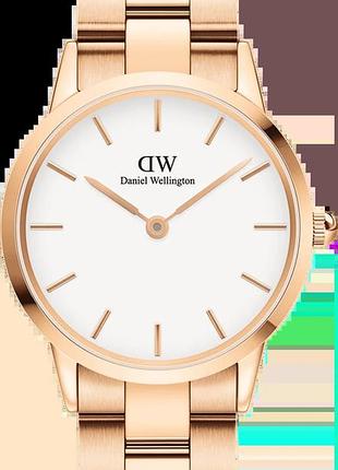 Часы мужские daniel wellington iconic link dw00100343 стальной корпус wr 30 м белый циферблат
