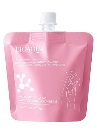 Крем для рук bioaqua niacinamide glossy moisturizing hand cream 30 г