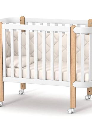 Дитяче ліжечко veres monaco + матрац baby 120×60   колір капучино-білий.