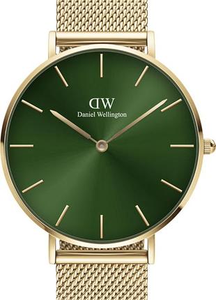 Годинник жіночий daniel wellington petite emerald dw00100481 сталевий корпус wr 30 м зелений циферблат