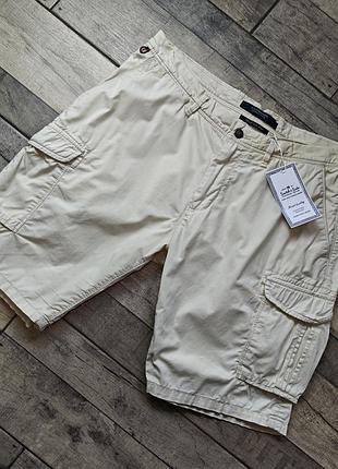 Бежевые шорты-карго бренда scotch & soda, изготовленные из удобного хлопкового материала размер 33