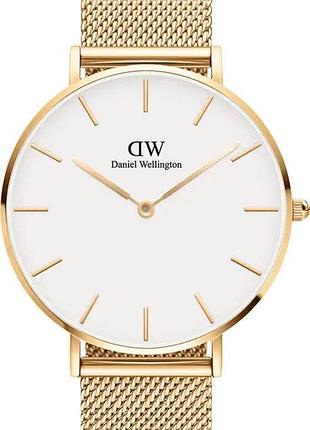 Годинник жіночий daniel wellington petite evergold dw00100346 сталевий корпус wr 30 м білий циферблат