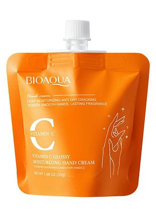Крем для рук bioaqua vitamin c glossy moisturizing hand cream 30 г