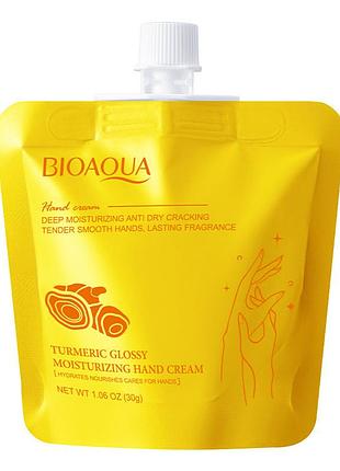 Крем для рук bioaqua turmeric glossy moisturizing hand cream 30 г