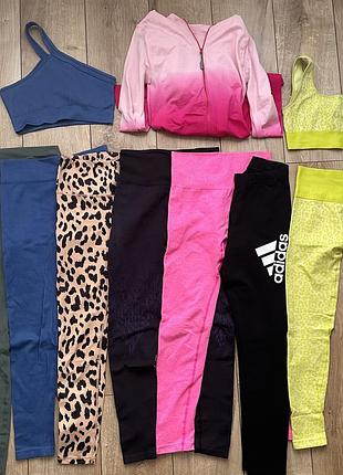 Спорт фітнес костюм набір комплект топ лосини adidas reebok