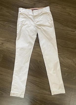 Tommy hilfiger bleecker chino stretch slim fit 30/32 білі штани чінос
