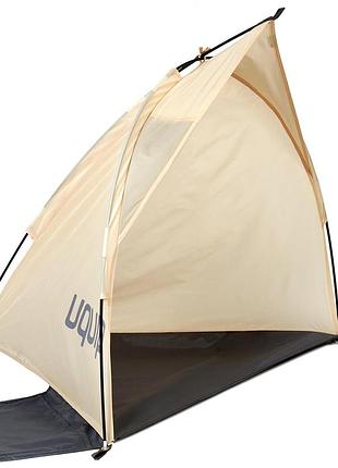 Пляжний намет-тент uquip shelly mini upf 50+ від сонця і вітру для пляжу, кемпінгу та відпочинку, піщаний/сірий