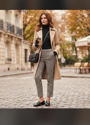 Брюки в гусиную лапку rafaella slim ankle, размер 10 (m-l) / брендовые брюки пье-де-пуль
