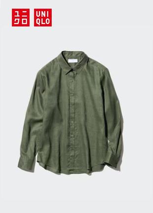 Сорочка лляна uniqlo