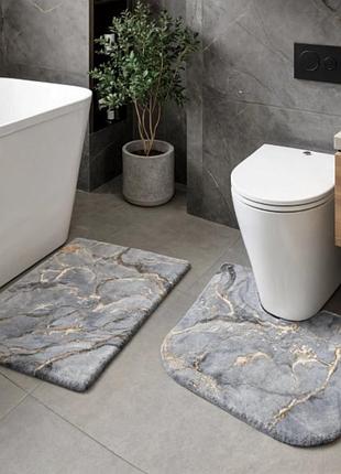 Набір килимків для ванної та туалету luxury marble 50*80/40*50 см