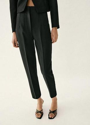Чорні класичні штани zara оригінал розмір m штани сигарети дудочки висока посадка зара