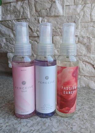 Пврфюм спреї perceive, perceive silk,passion dance 100мл avon