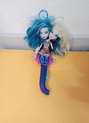 Кукла monster high близнецы-змечки. 
пера и перл серпентайн из серии "крупный монстровый риф" от monster high
