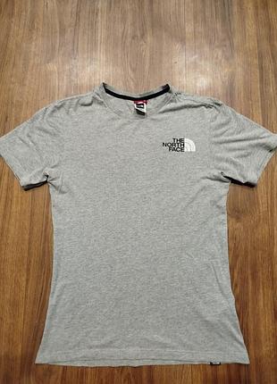 Серая футболка the north face xs/s