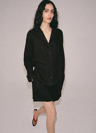 Лляний костюм zara, коричневий костюм зі 100% льону zara, костюм zw collection зі 100%-го льону