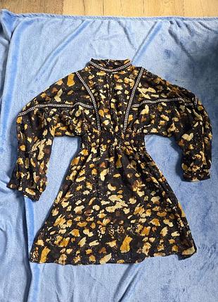 Хорошее шифоновое платье topshop, размер евро 32