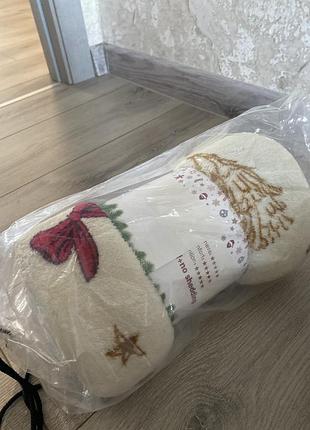 Пледи новорічні гноми та цукерки