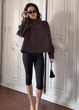 Саржевий жакет куртка тренч puff sleeved twill jacket вкорочений рукава буфи cloe dupe babydoll preppy old money clean girl coquette