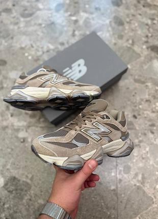Стильные кроссовки new balance 9060 beige brown