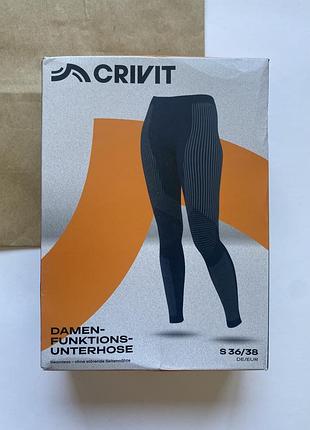 Жіночі зональні термоштани crivit (німеччина) темно синього кольору зональное термо белье термоштаны термолосины синие зональные