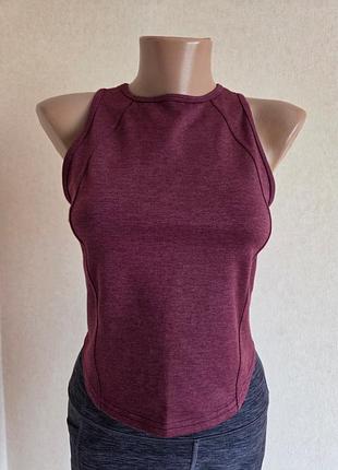 Спортивный топ lululemon soft sueded бордовый размер m-l майка майечка спортивная для йоги спорта пилатеса спортивный
