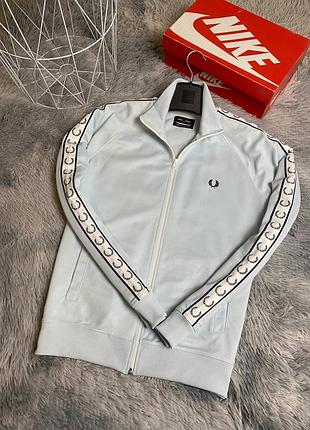 Продам мужская олимпийка олимпа зепка худи на лампасах fred perry кэжуал голубая черная синяя л размер фред elesse
