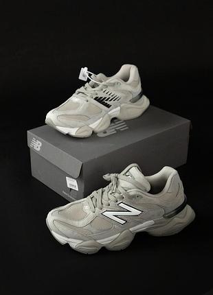 Стильные кроссовки new balance 9060 light grey