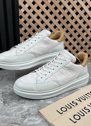 Louis vuitton beverly hills sneakers monogram мужские кроссовки кожа оригинал 43 eur