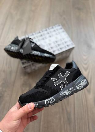 Стильные кроссовки premiata mick grey white &amp; black