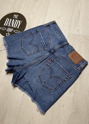 Женские джинсовые шорты levis premium ribcage shorts, размер 26 (xs-s)