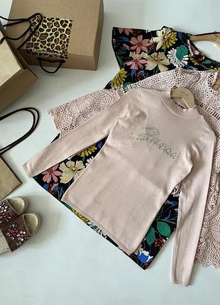 Джемпер  guess із логотипом зі страз нюанс