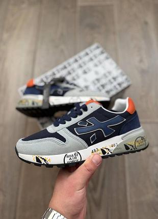 Стильные кроссовки premiata mick blue &amp; grey