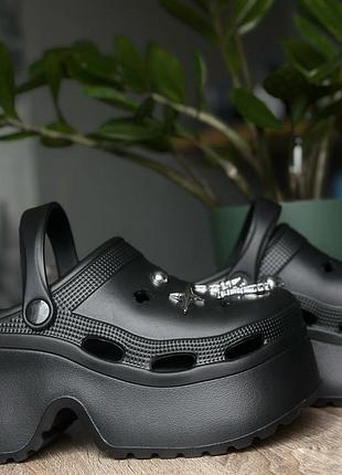 Шльопанці на платформі типу crocs 38р