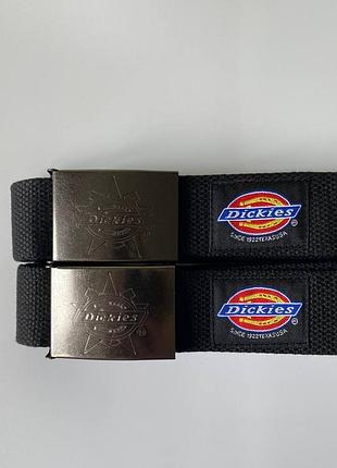 Ремінь чоловічий жіночий унісекс dickies чорний текстильний розпродаж!