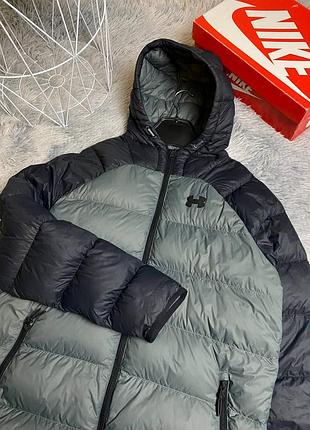 Мужской пуховик under armour серый м размер кофта брюки костюм термо storm