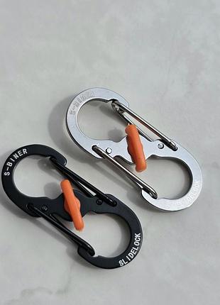 Карабин mini black &amp; silver 2шт