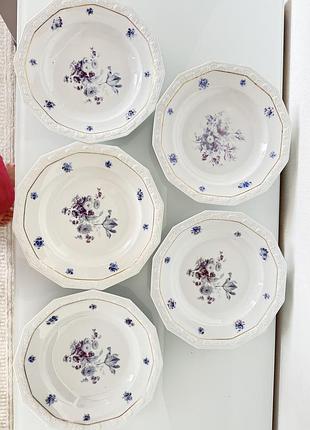 Порцелянові глибокі тарілки 5 шт. rosenthal maria (розенталь марія), 24 см