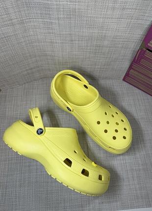 Оригинальные шлепанцы кроксы crocs платформа
