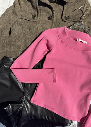 Рожевий лонгслів zara
