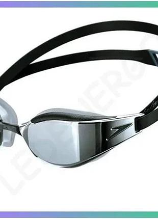 Плавательные очки speedo fastskin hyper elite черные серебристые унисекс для соревнований и тренировок sku_8-12818f976
