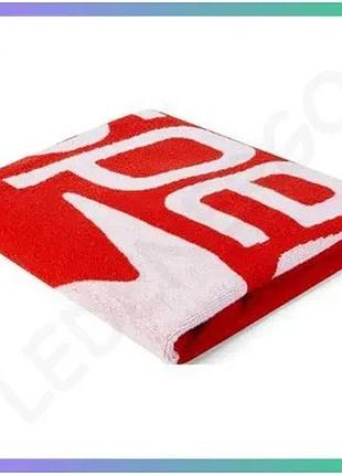 Полотенце speedo logo towel au червоне біле 75х145 см для басейну пляжу спорту 100% бавовна унісекс sku_8-00413517017