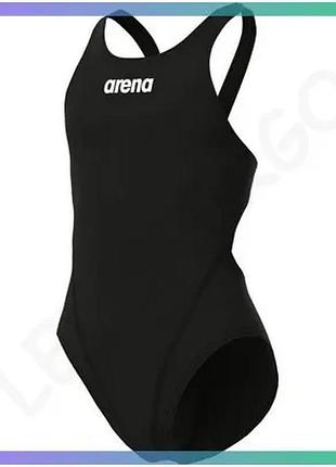 Купальник закритий для дівчат arena team swimsuit swim tech solid чорний 140 см для плавання спортивни sku_004764-550